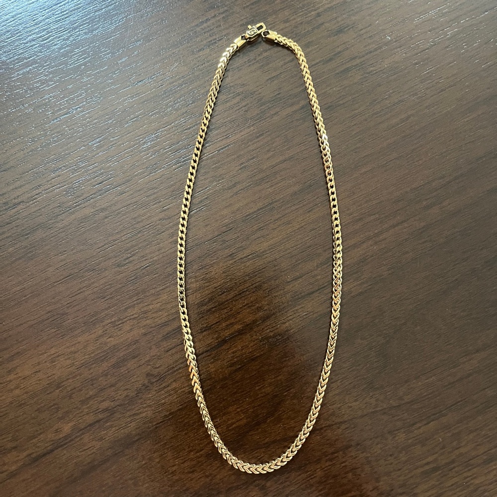 GLD Franco Chain Yellow Gold 3mm, Used, with Case and Box, 18 inches